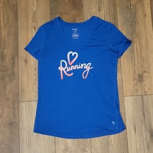 Danskin Blue Heart Running Tee